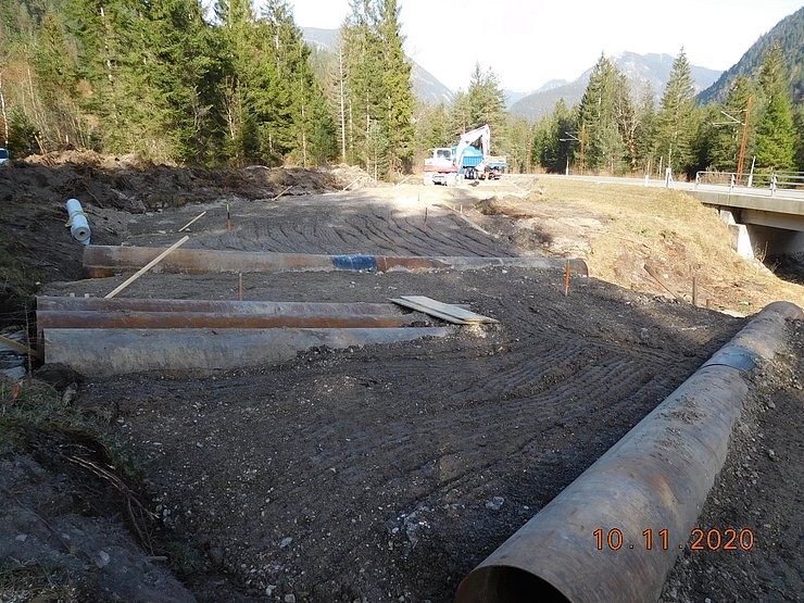 © Land Tirol/Hanny Herstellung temporöre Bachverrohrung