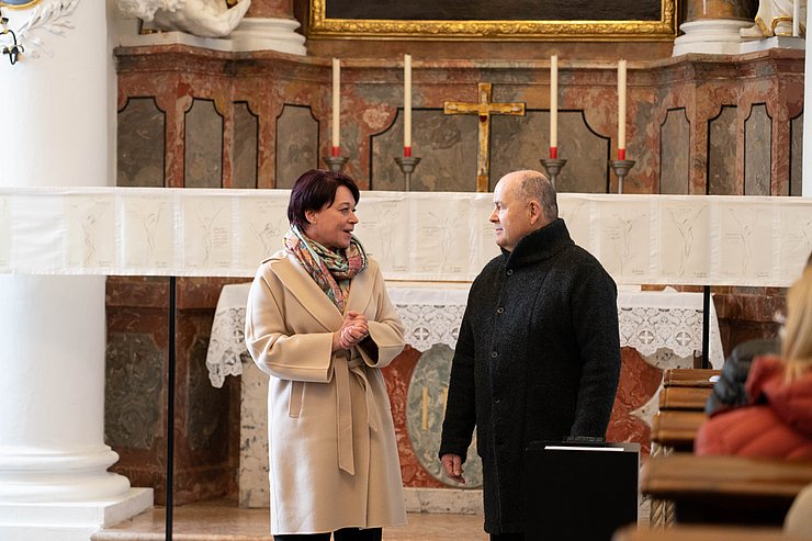 LTPin Sonja Ledl-Rossmann und Kurator Oswald L. Kollreider eröffneten am Vormittag die Ausstellung.