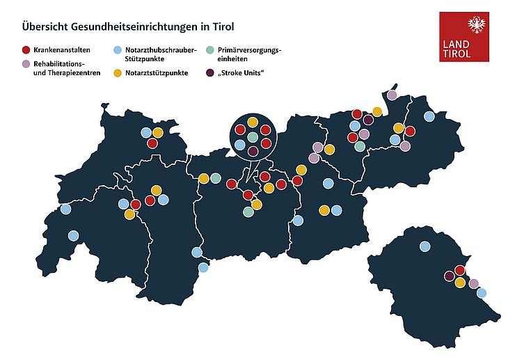 © Land Tirol Tirols Gesundheitseinrichtungen im Überblick.