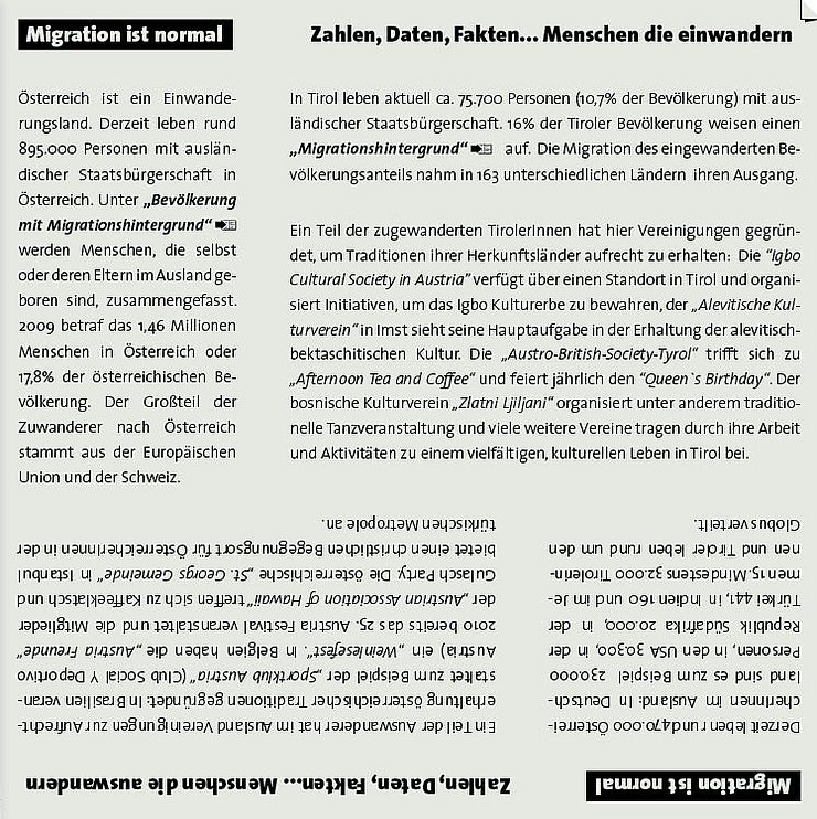 Tafeln zur Ausstellung