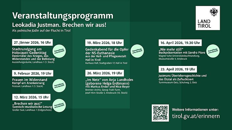 Ausblick auf die ersten Veranstaltungen im Begleitprogramm 2026.