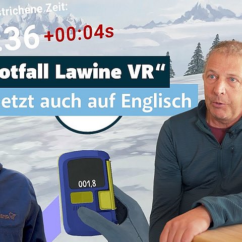 Notfall Lawine VR. Jetzt auf Englisch.