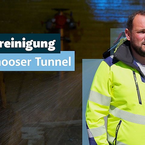 Tunnelreinigung im Lermooser Tunnel