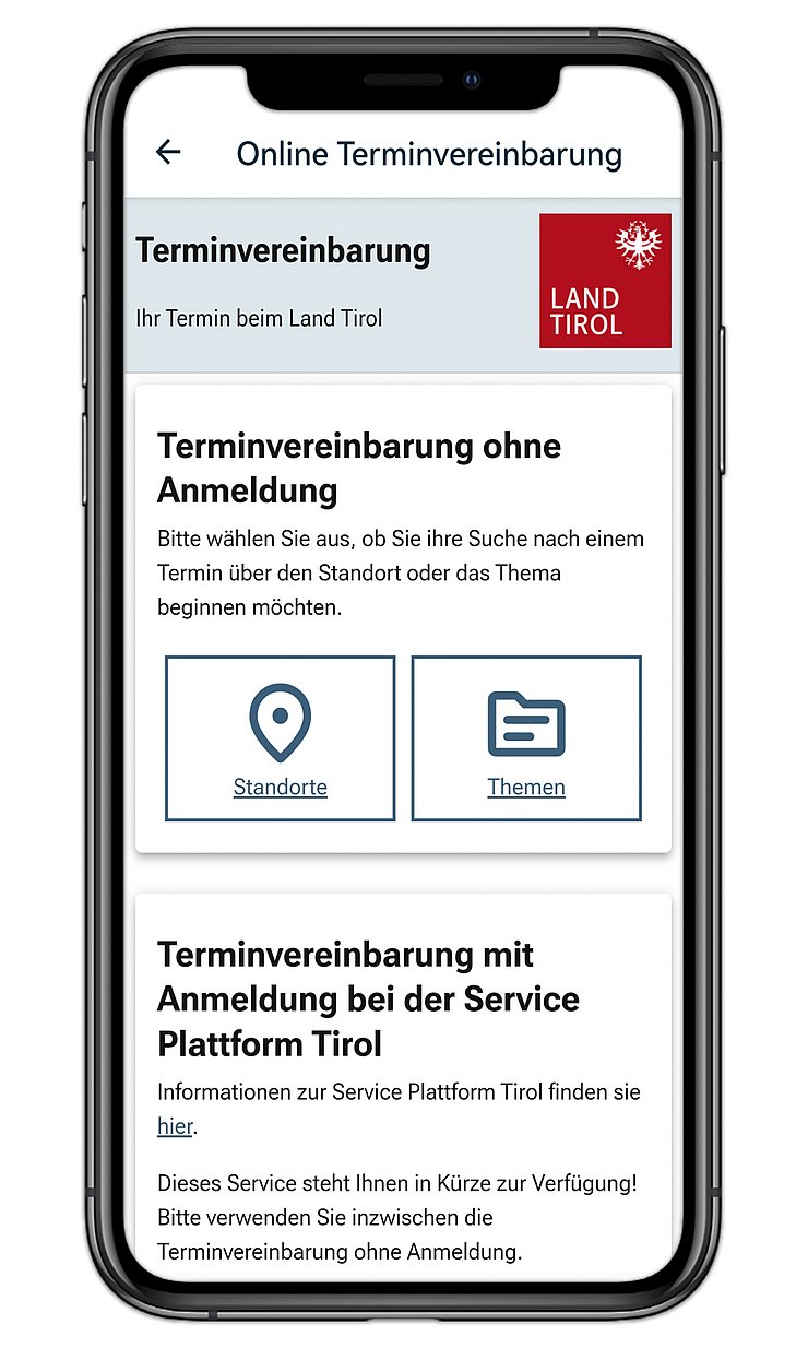 © Land Tirol MockUp Land Tirol App