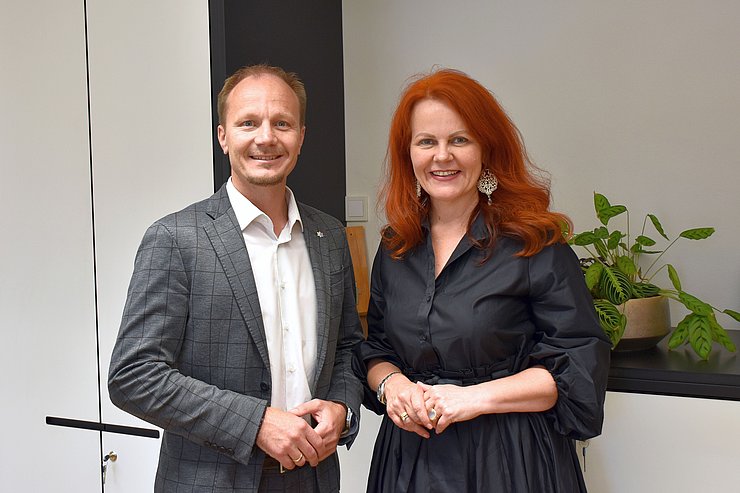 Antrittsbesuch von Bgm Johannes Anzengruber bei LRin Cornelia Hagele im Landhaus in Innsbruck.