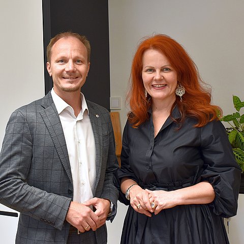 Antrittsbesuch von Bgm Johannes Anzengruber bei LRin Cornelia Hagele im Landhaus in Innsbruck.