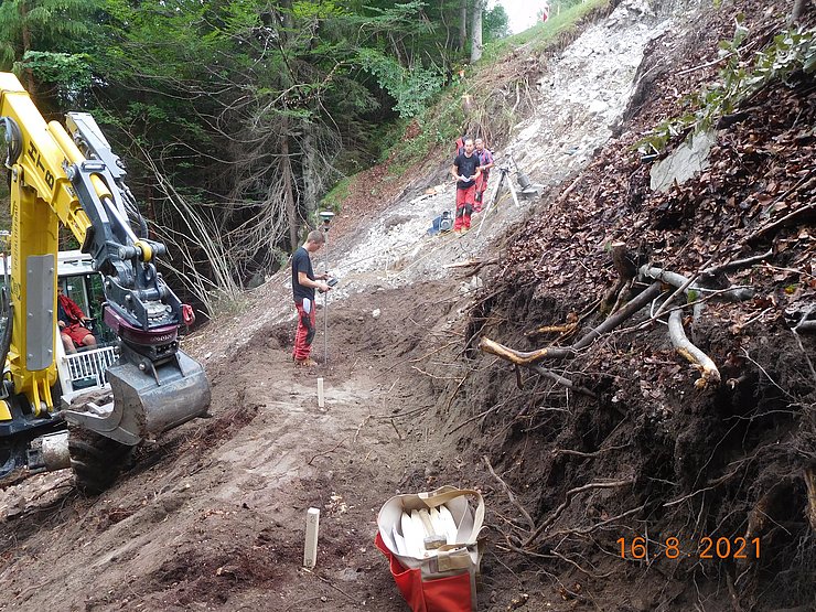 Aushub Aufstandsfläche Ankerwand