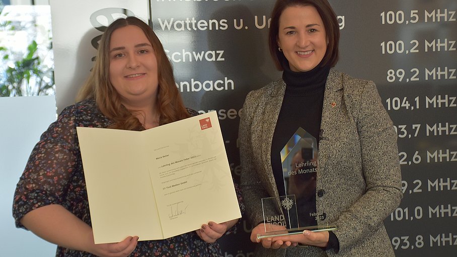 © Land Tirol/Gerzabek Maria Reiter „Lehrling des Monats Februar 2023“