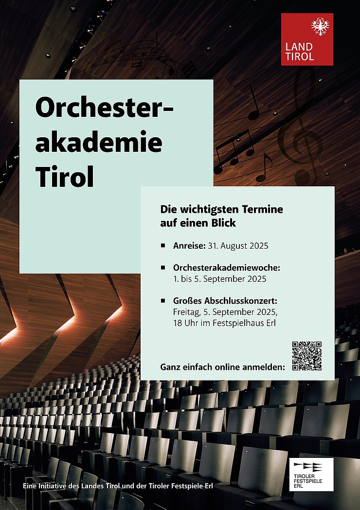 © Land Tirol Ein Plakat für ein Orchester.