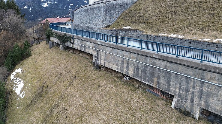 Drohnenaufnahme der Hochgallmiggstraße