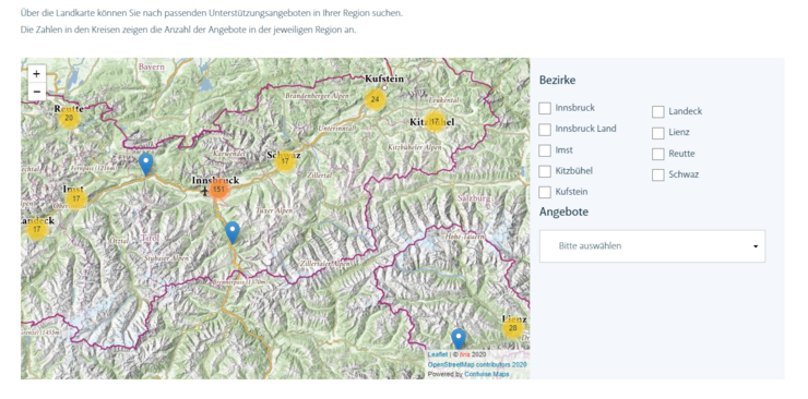 Screenshot Landkarte