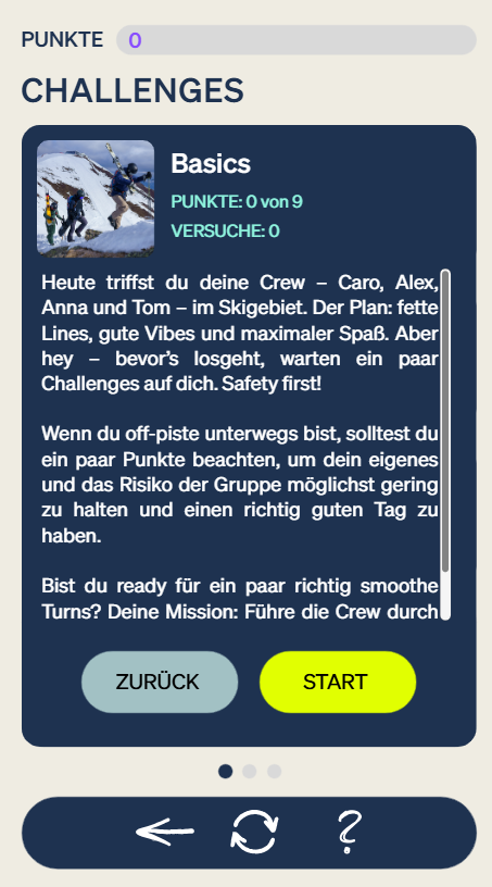 © snow.institute Screenshot aus dem Tool